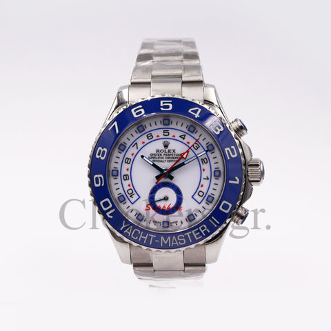 YACHT-MASTER II SS BLUE CERAMIC BEZEL 44MM