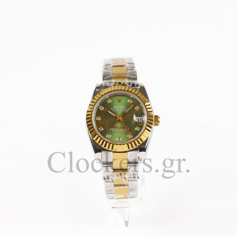 DATEJUST 31MM 2-TONE GOLD OYSTER GREEN DIAL DIAMONDS MARKERS 2022