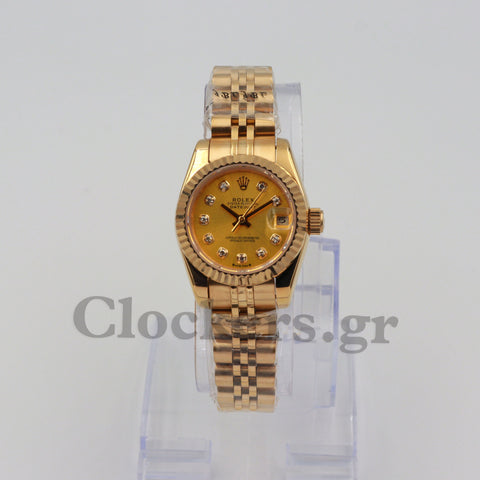 DATEJUST 28MM YELLOW GOLD DIAL DIAMONDS MARKERS
