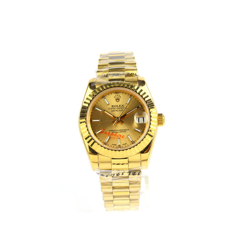 DATEJUST 31MM 18K GOLD PRESIDENT BRACELET GOLD DIAL CLONE